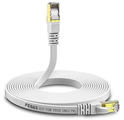 FEDUS 5 Meter 16 Feet Cat7 Ethernet Cable, Pure Copper Flat RJ45 LAN Cable Cable 10 Gigabit 600MHZ Patch Network Cable Internet Cable RJ45 Wire Cord to Computer for Gaming, Modem, Router, LAN ADSL - FEDUS