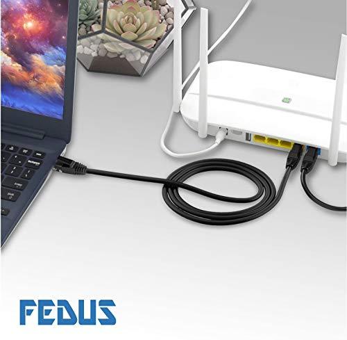 FEDUS RJ45 CAT5 Ethernet Patch/LAN Cable with Gold Plated Connectors Supports Upto 1000Mbps - FEDUS