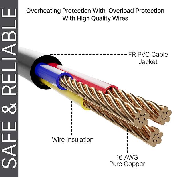 FEDUS 16A IEC C19 to C20 Male to Female Server Power Extension Cord Heavy Duty Server Power Cord-16awg 1.5 Sqmm for Servers/Routers/Network Switches/Blade Server Enclosures - FedusB2B