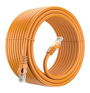 FEDUS Cat6 Ethernet Cable, High Speed 550Mhz 10 Gigabit Speed Utp Lan Cable, Network Cable Internet Cable Rj45 Cable Lan Wire, 6 Wires For Laptop, Pc, Television, Router, Modem-Orange Colour - FEDUS